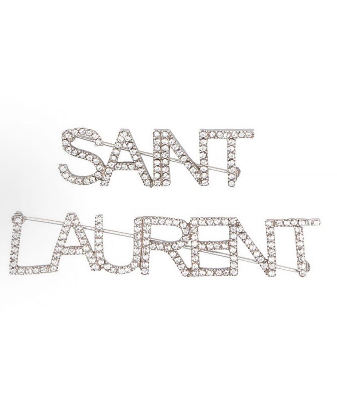 SAINT LAURENT Серебряная латунная булавка / брошь, фото 3