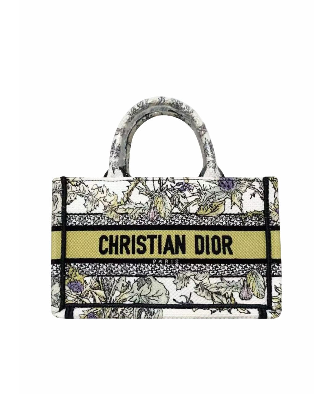 CHRISTIAN DIOR Желтая тканевая сумка через плечо, фото 1