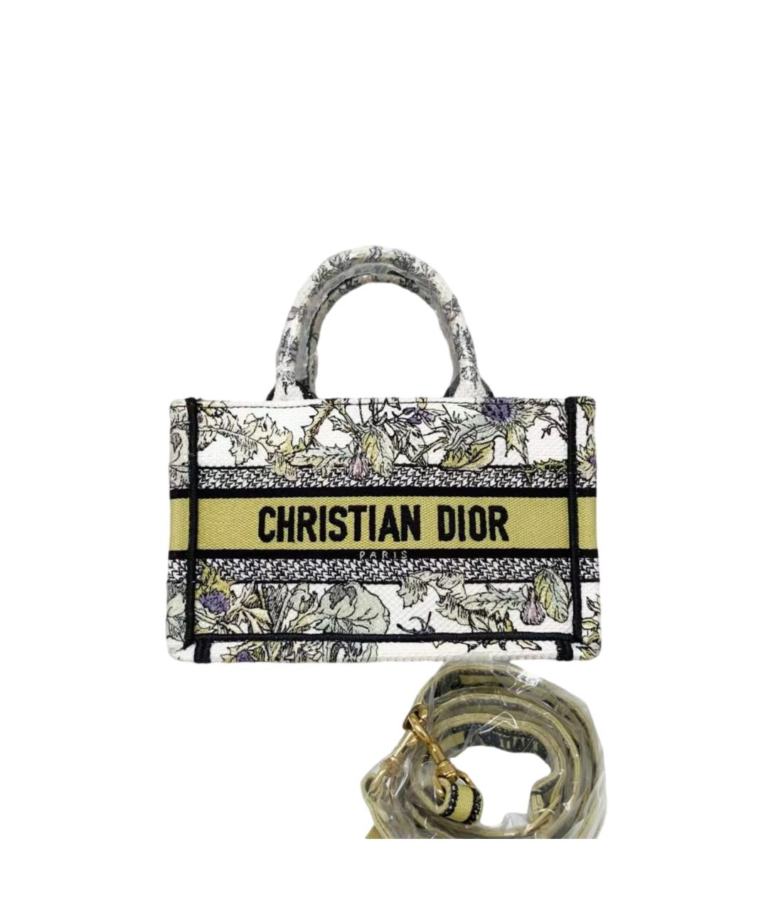CHRISTIAN DIOR Желтая тканевая сумка через плечо, фото 6