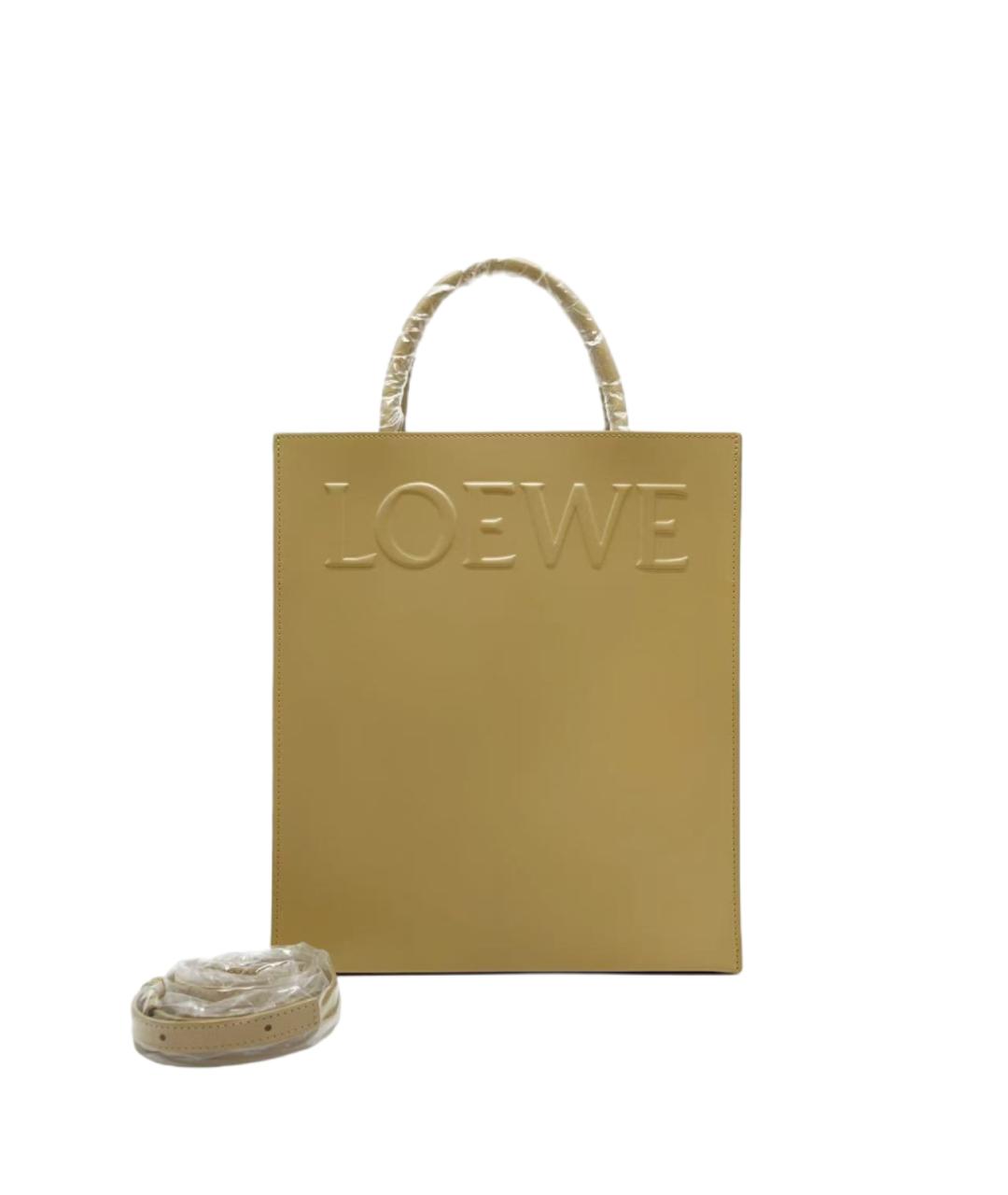 LOEWE Желтая сумка тоут, фото 6