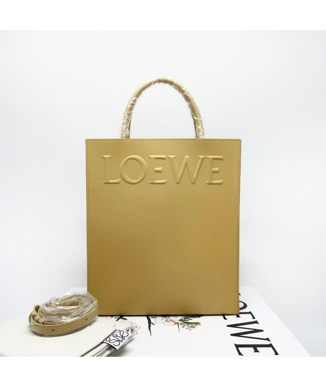 LOEWE Желтая сумка тоут, фото 2