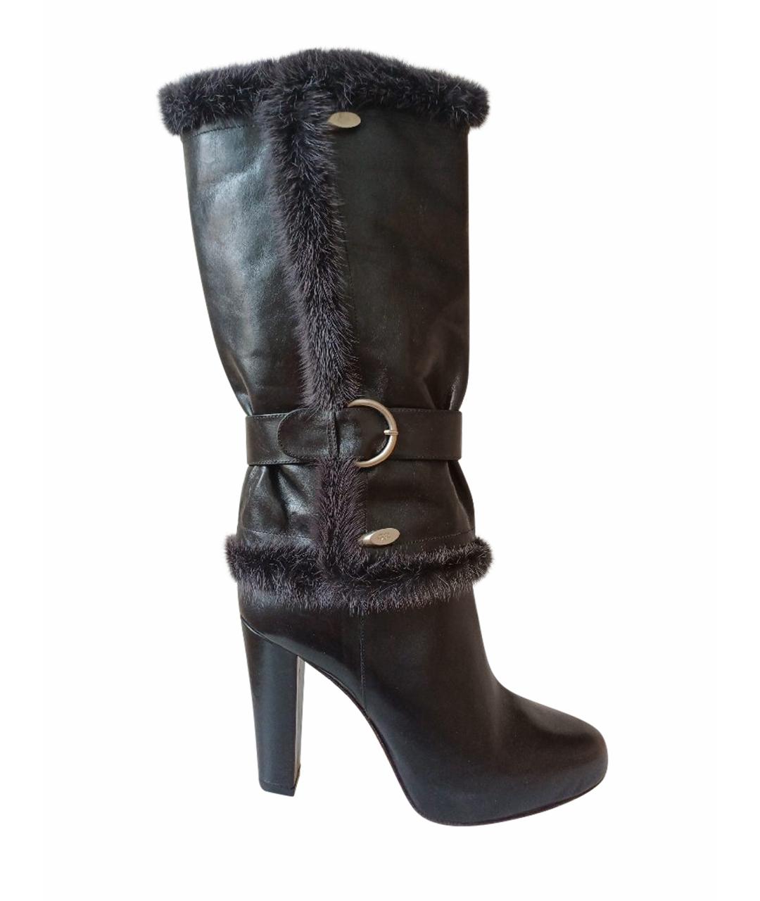 GIANVITO ROSSI Черные кожаные сапоги, фото 1
