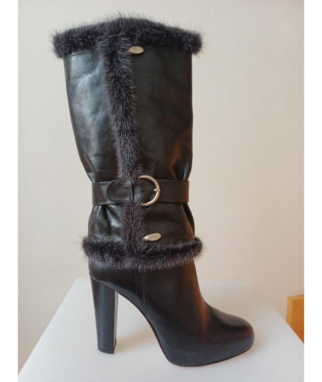 GIANVITO ROSSI Черные кожаные сапоги, фото 10