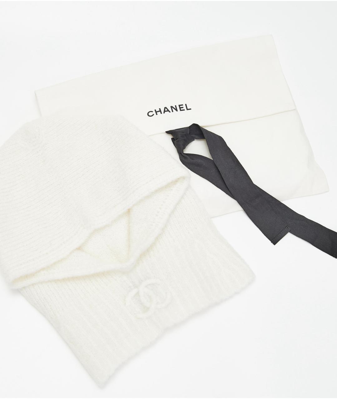 CHANEL Белая кашемировая шапка, фото 3