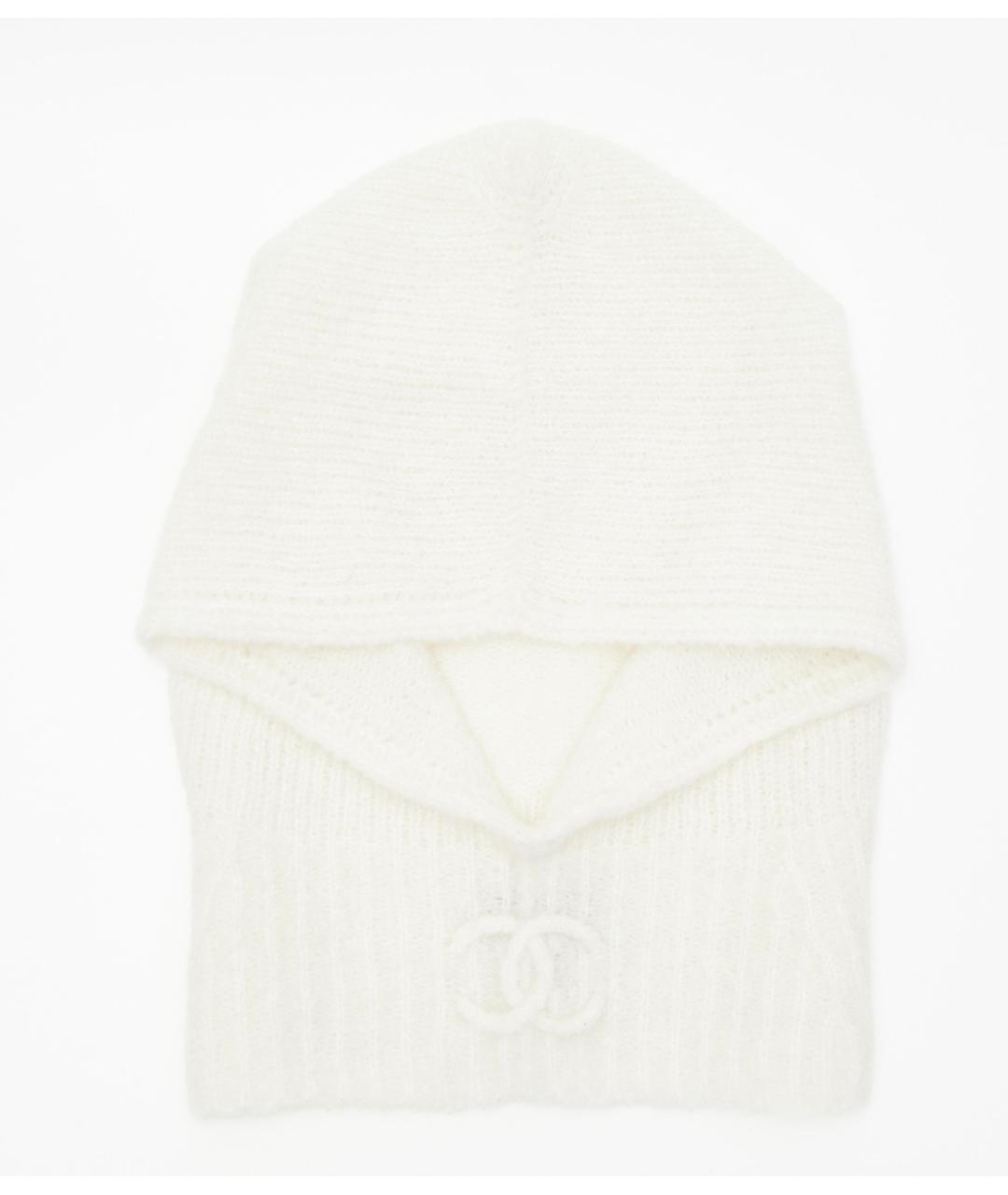 CHANEL Белая кашемировая шапка, фото 4