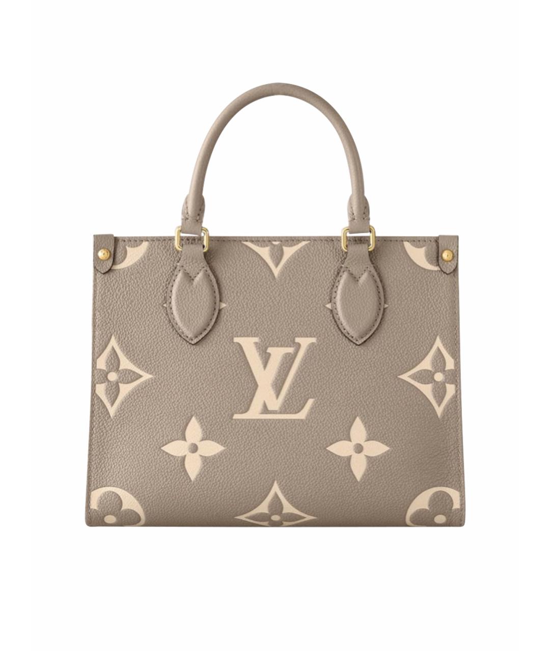 LOUIS VUITTON Бежевая кожаная сумка тоут, фото 1