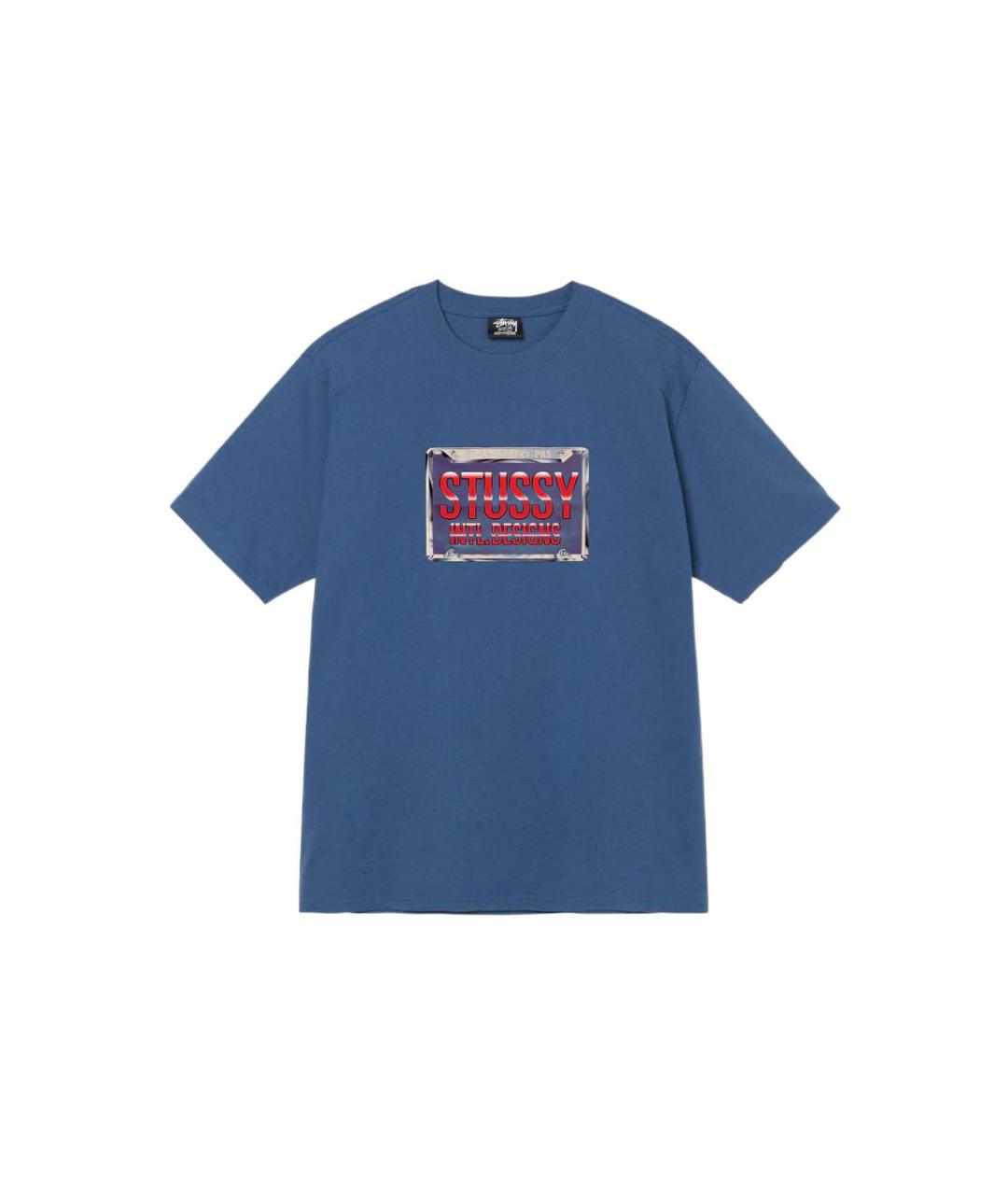 STUSSY Синяя футболка, фото 1
