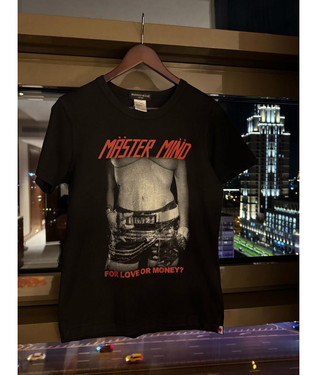 MASTERMIND JAPAN Черная хлопковая футболка, фото 4