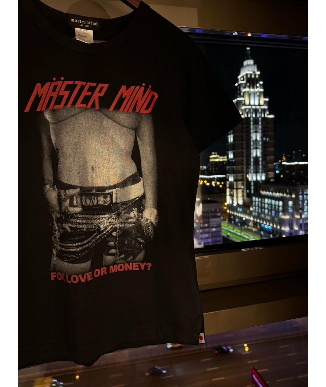 MASTERMIND JAPAN Черная хлопковая футболка, фото 2