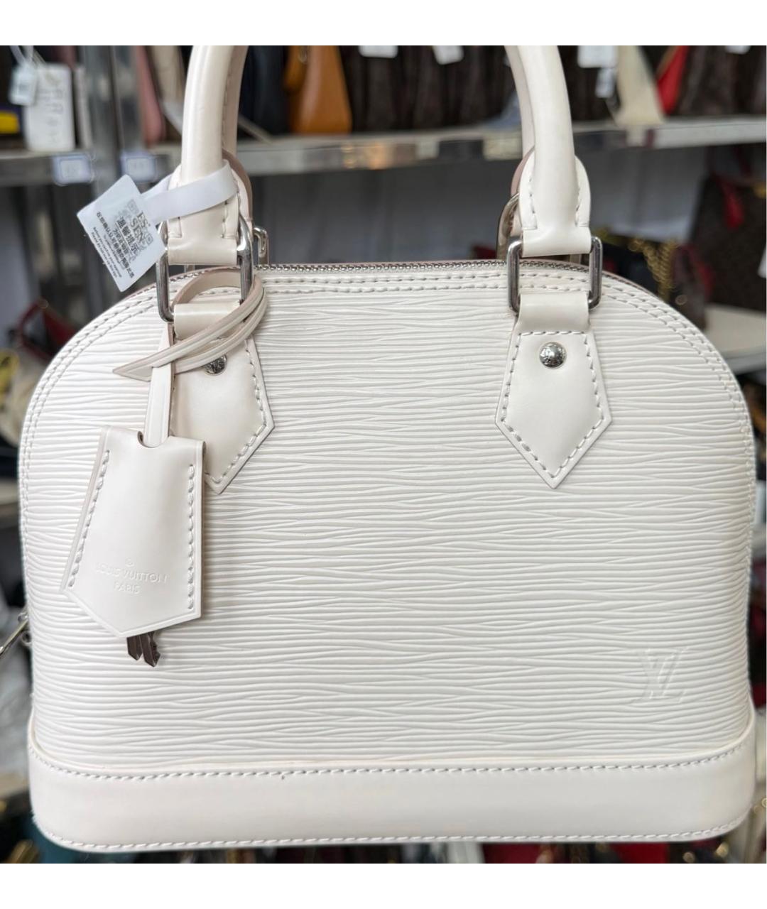 LOUIS VUITTON Белая сумка через плечо из искусственной кожи, фото 4