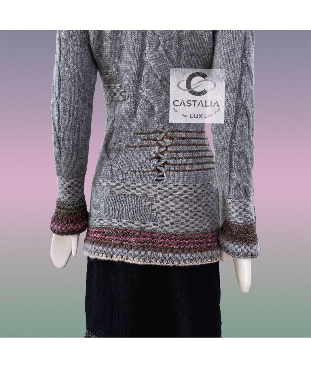 CHANEL Серый шерстяной джемпер / свитер, фото 6