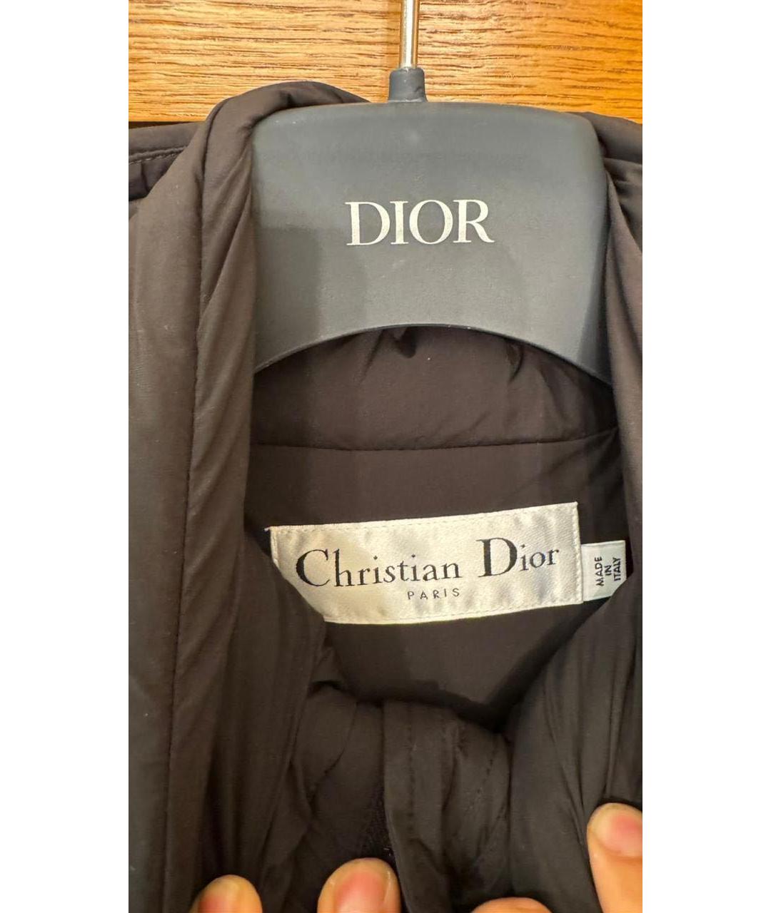 CHRISTIAN DIOR Черный полиамидовый пуховик, фото 4