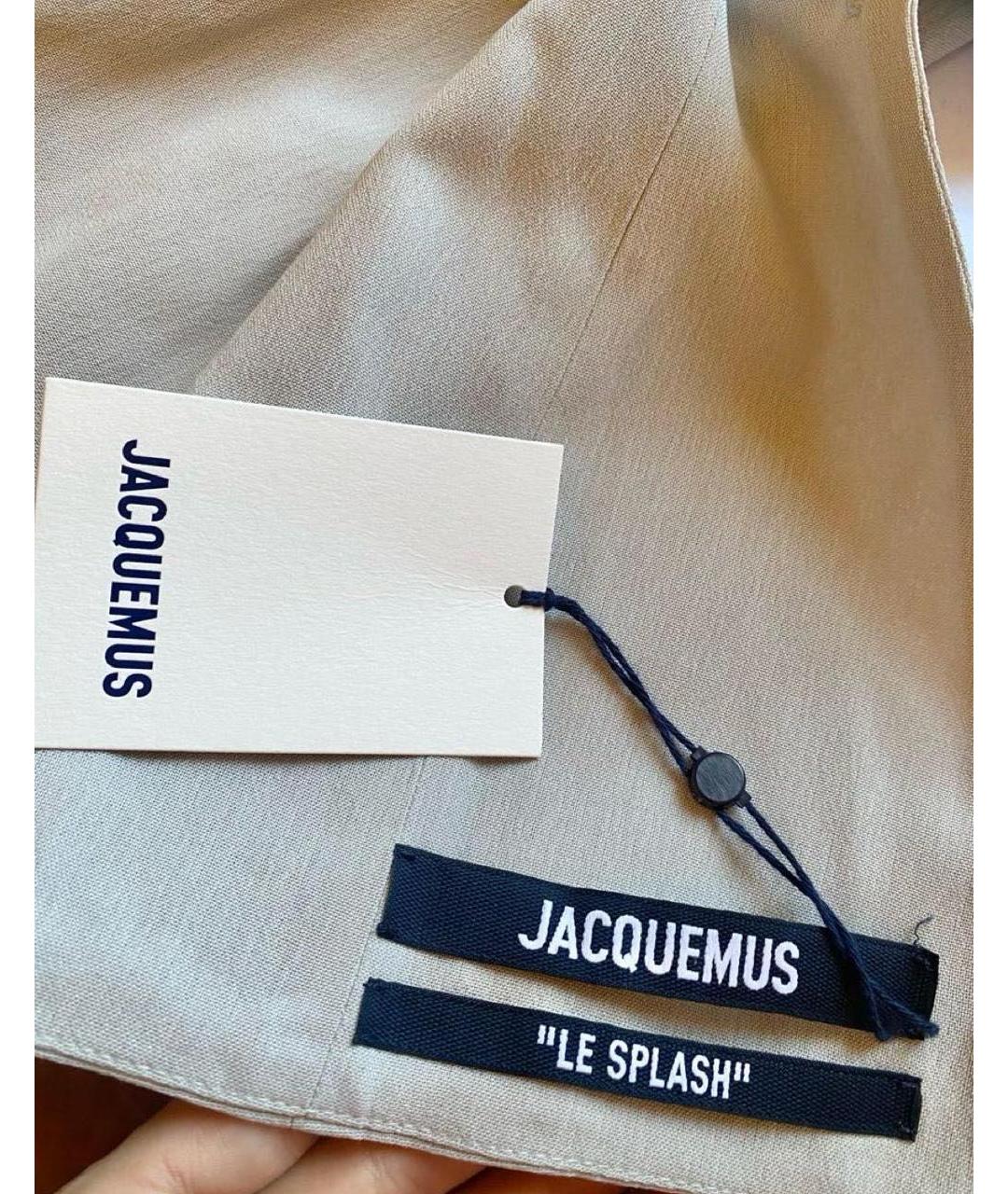 JACQUEMUS Серая вискозная блузы, фото 6
