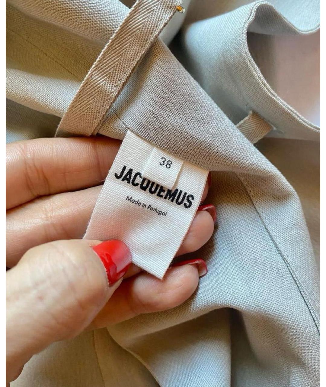 JACQUEMUS Серая вискозная блузы, фото 5