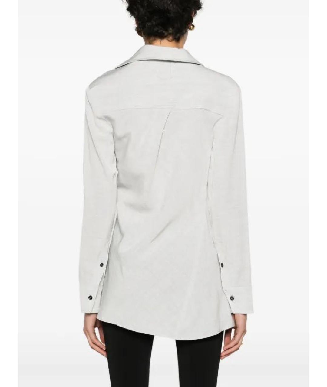 JACQUEMUS Серая льняная рубашка, фото 4