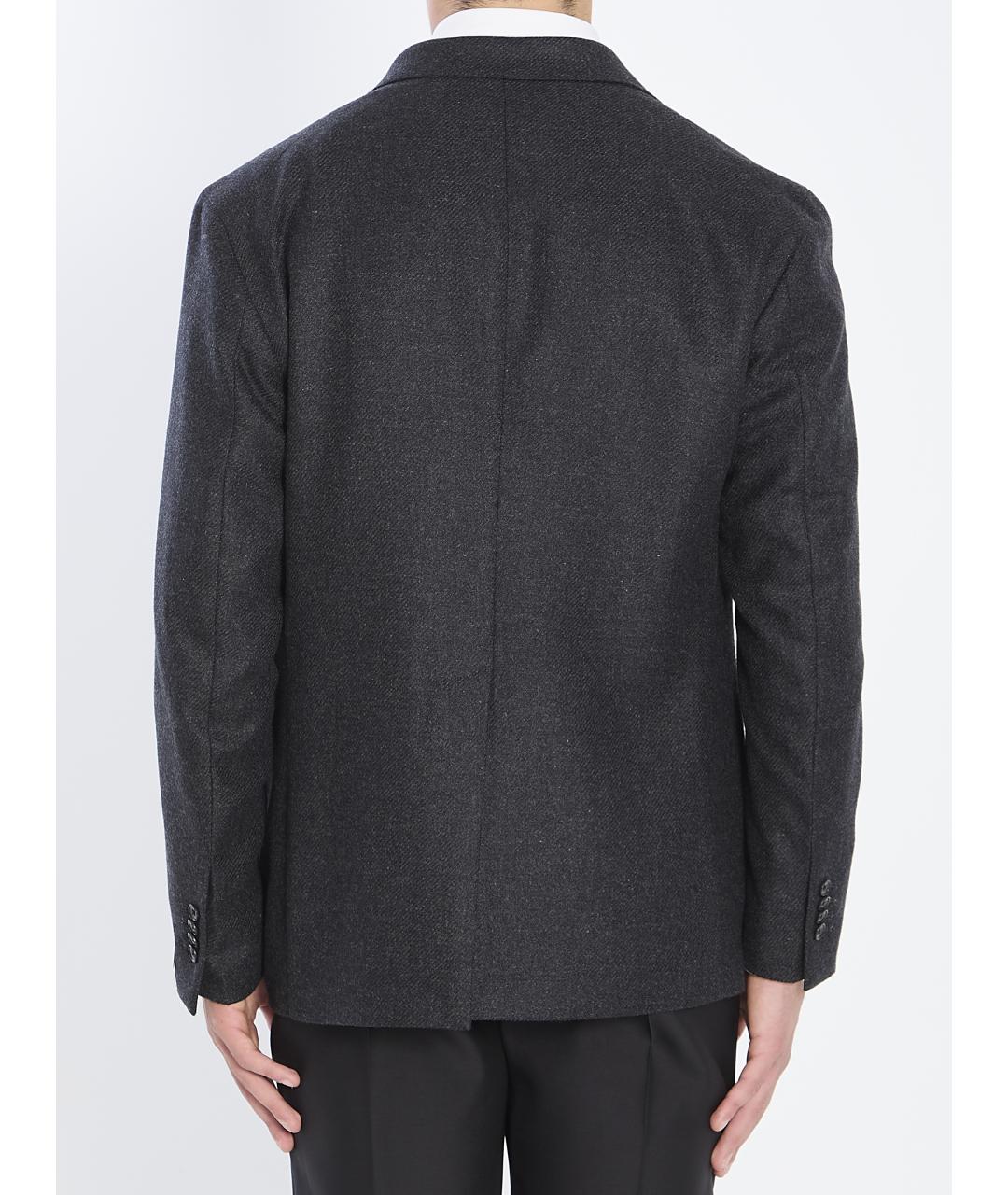 TAGLIATORE Серый шерстяной пиджак, фото 5