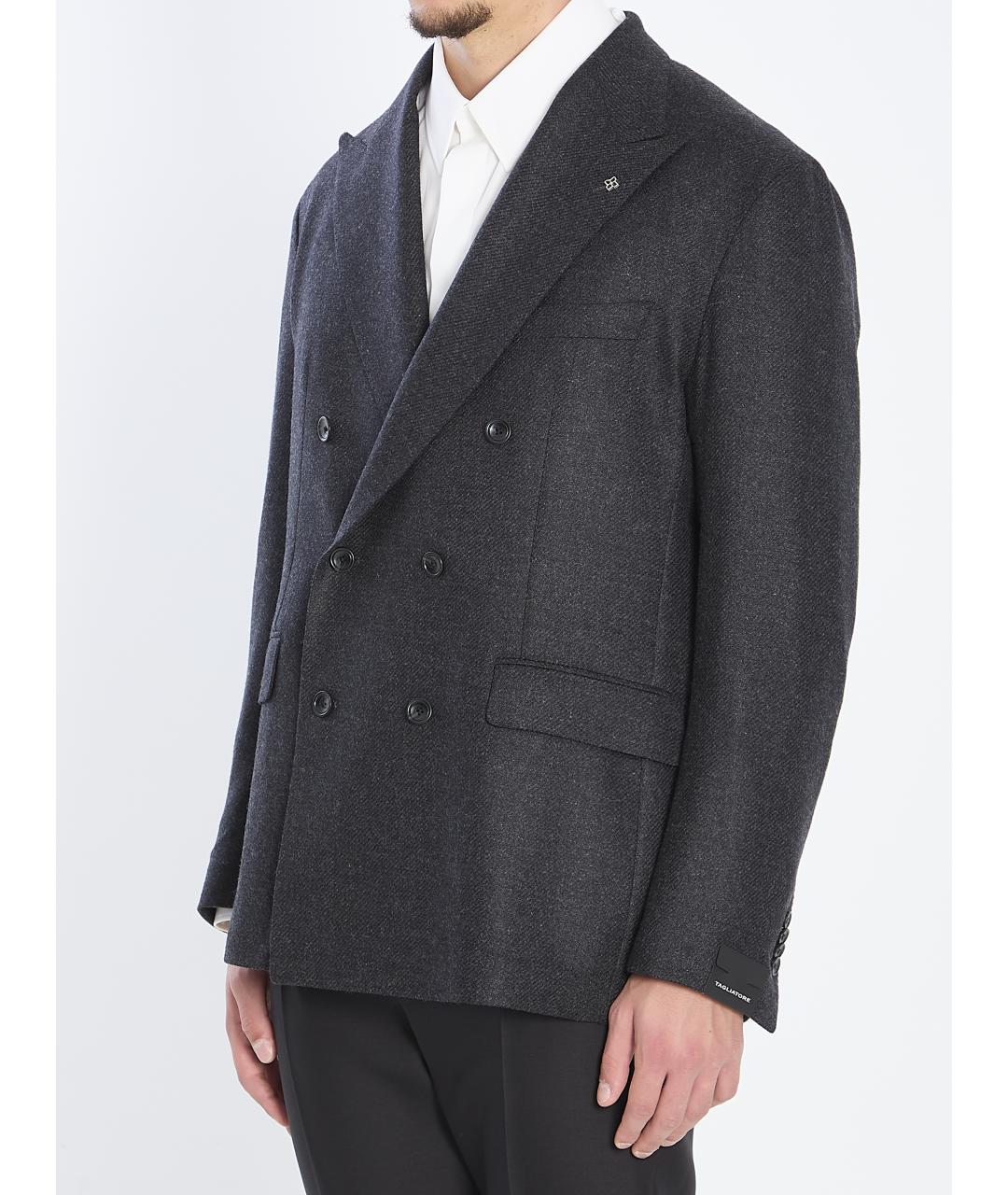 TAGLIATORE Серый шерстяной пиджак, фото 3