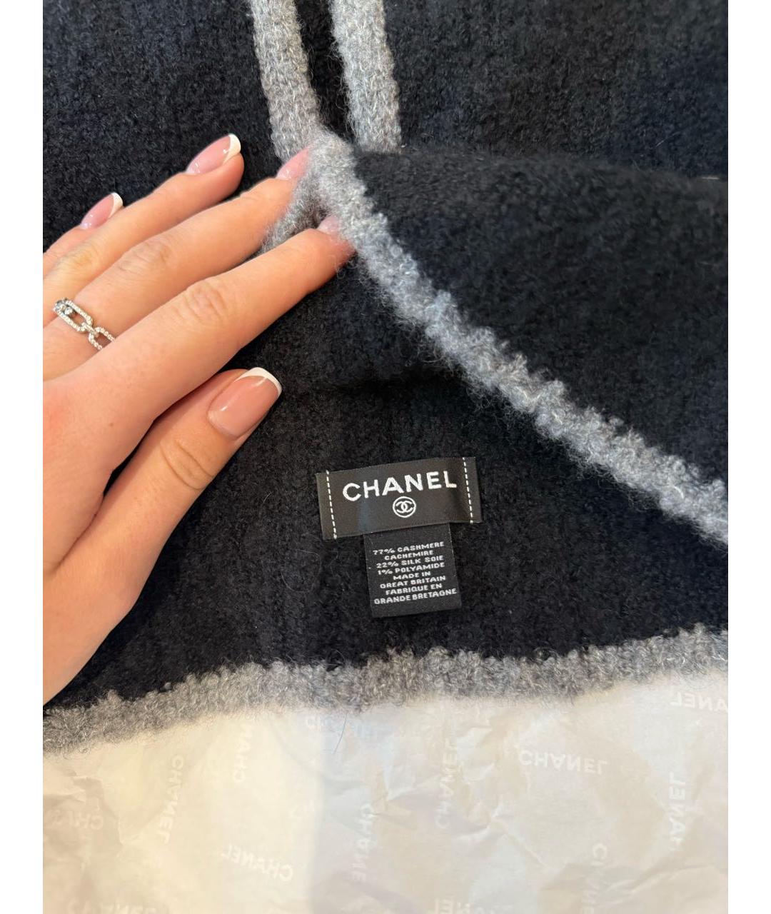 CHANEL Антрацитовая шерстяная шапка, фото 3
