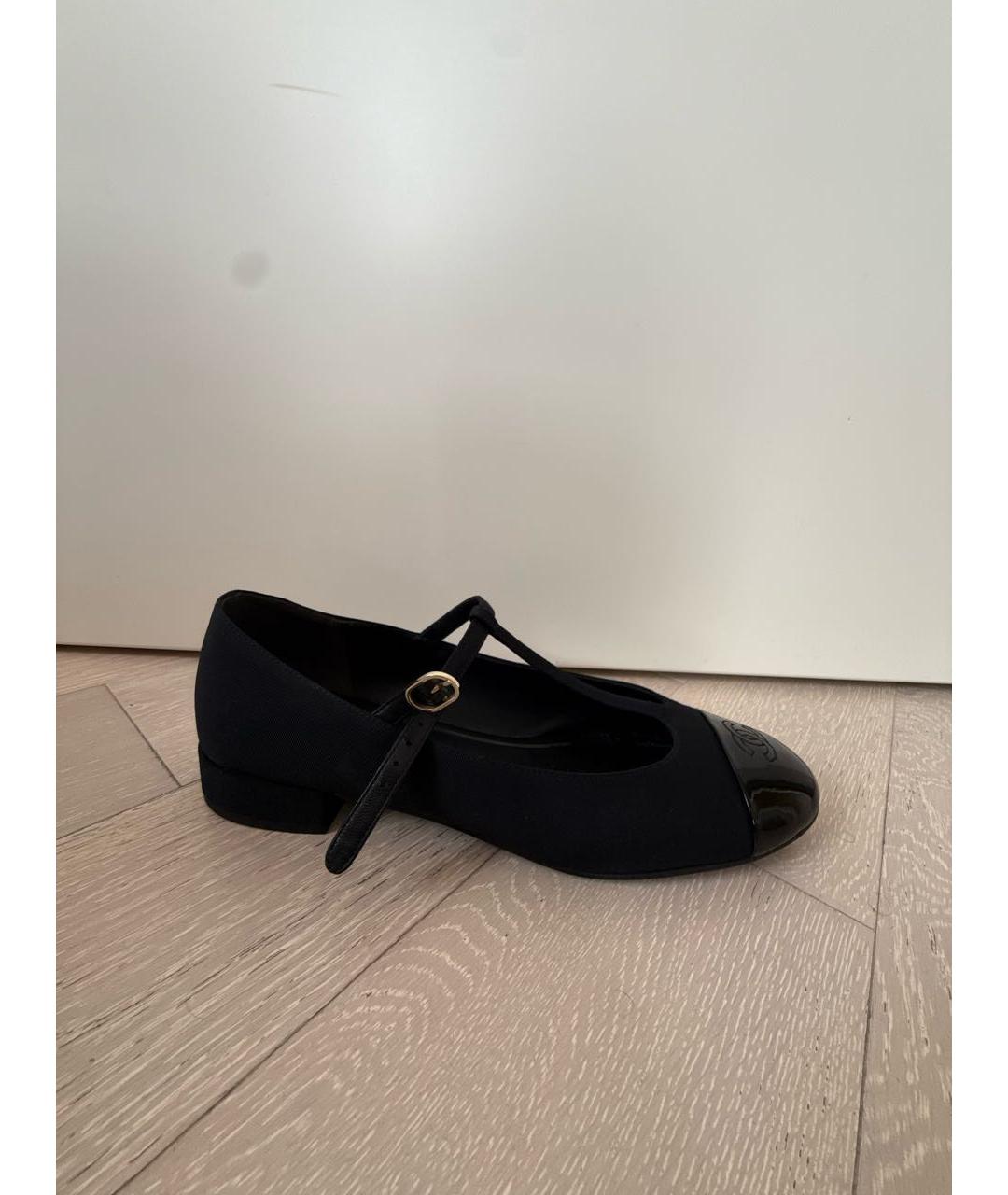 CHANEL Черные кожаные балетки, фото 8