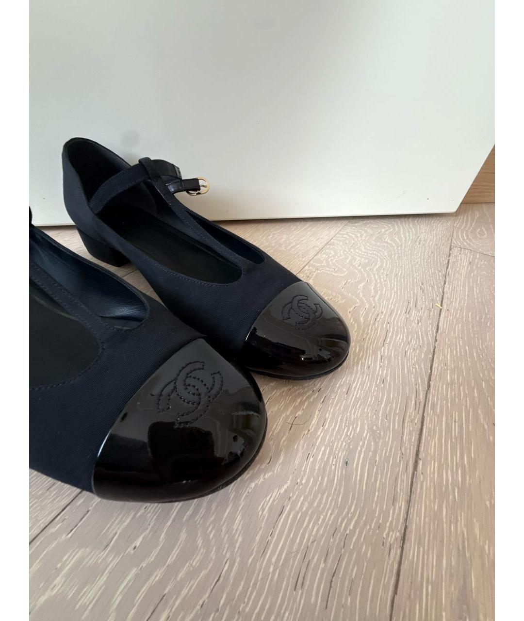 CHANEL Черные кожаные балетки, фото 5