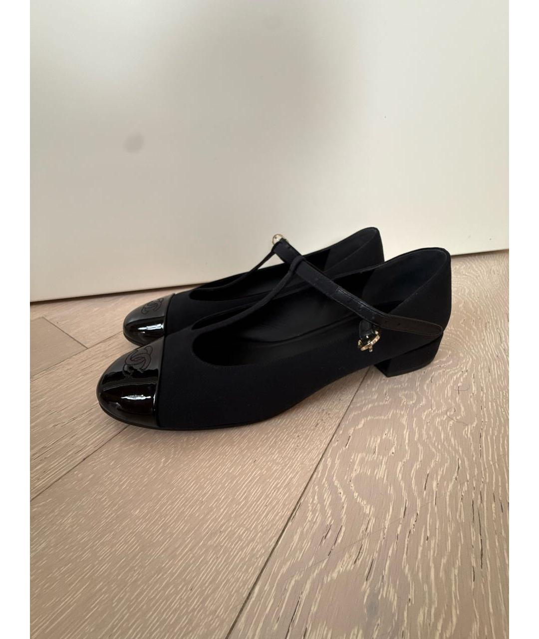 CHANEL Черные кожаные балетки, фото 6