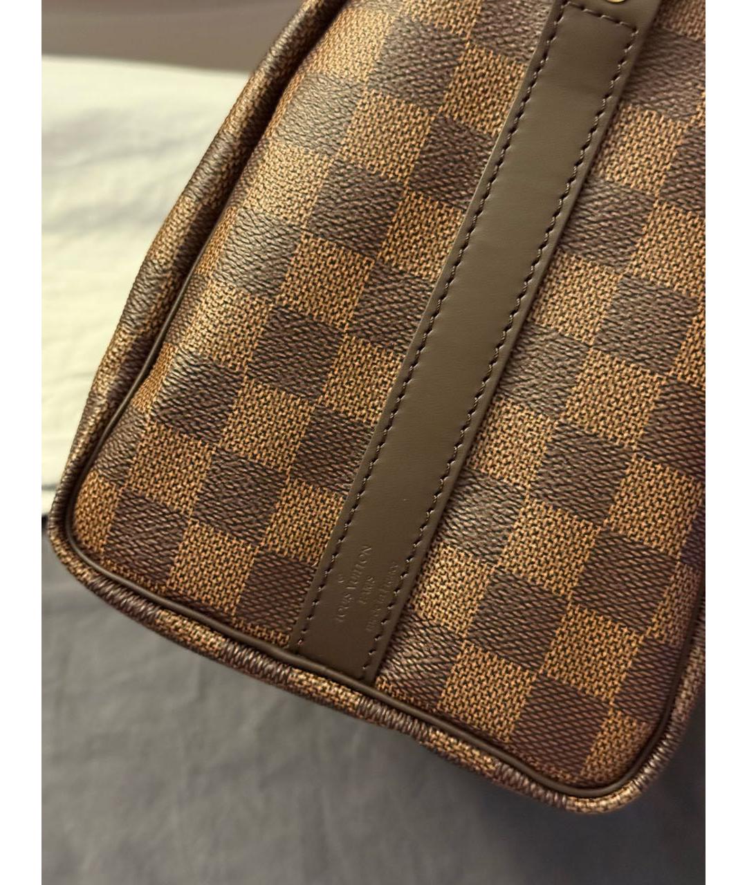 LOUIS VUITTON Коричневая кожаная сумка через плечо, фото 6