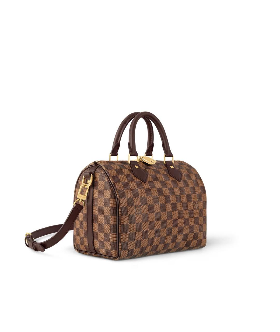 LOUIS VUITTON Коричневая кожаная сумка через плечо, фото 9