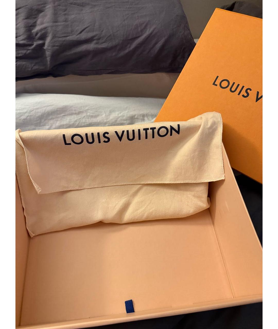 LOUIS VUITTON Коричневая кожаная сумка через плечо, фото 8
