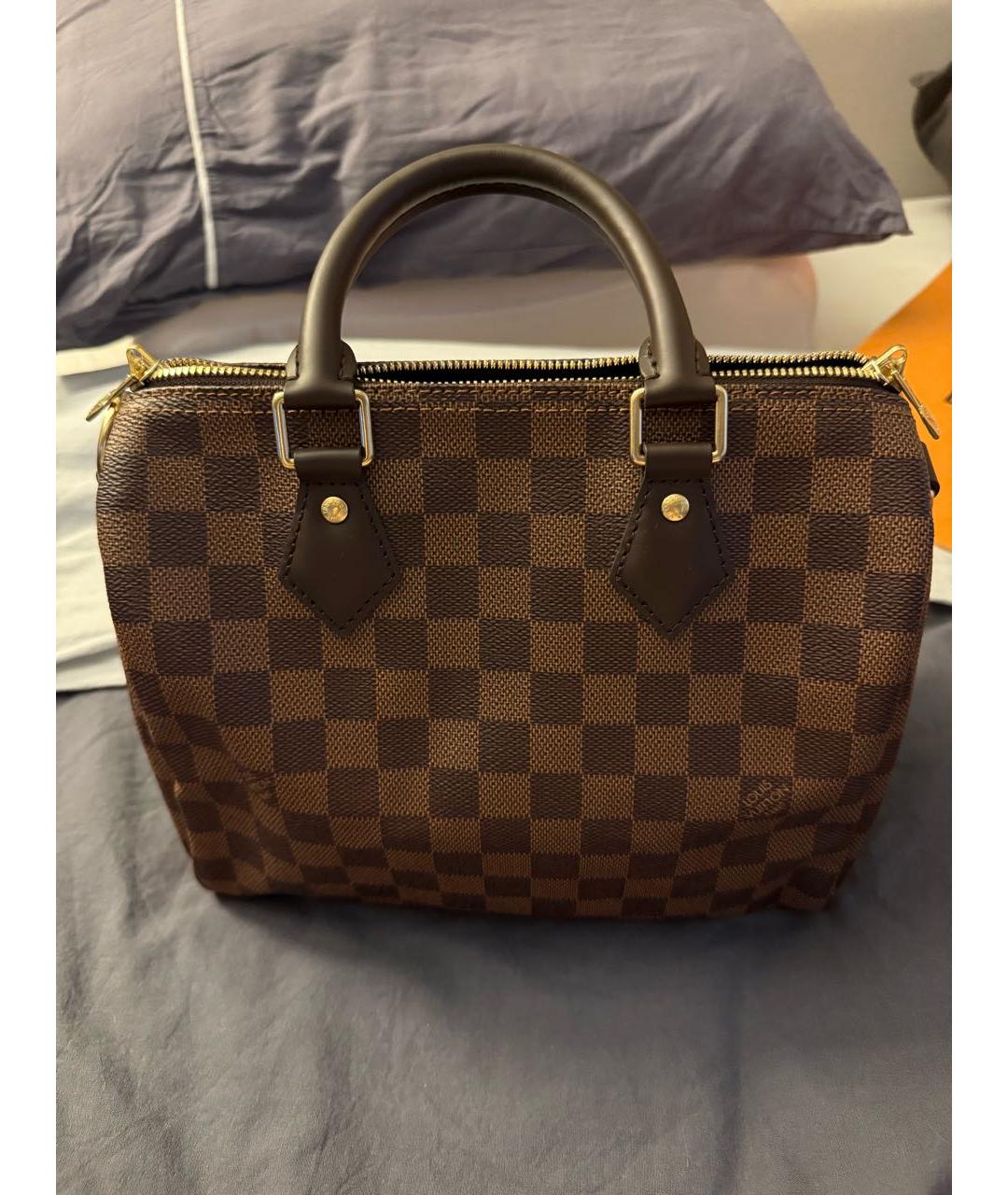 LOUIS VUITTON Коричневая кожаная сумка через плечо, фото 2