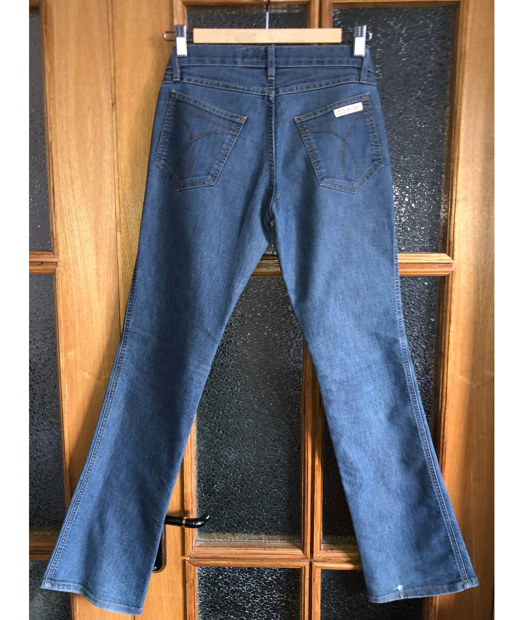 CALVIN KLEIN Синие хлопковые прямые джинсы, фото 2