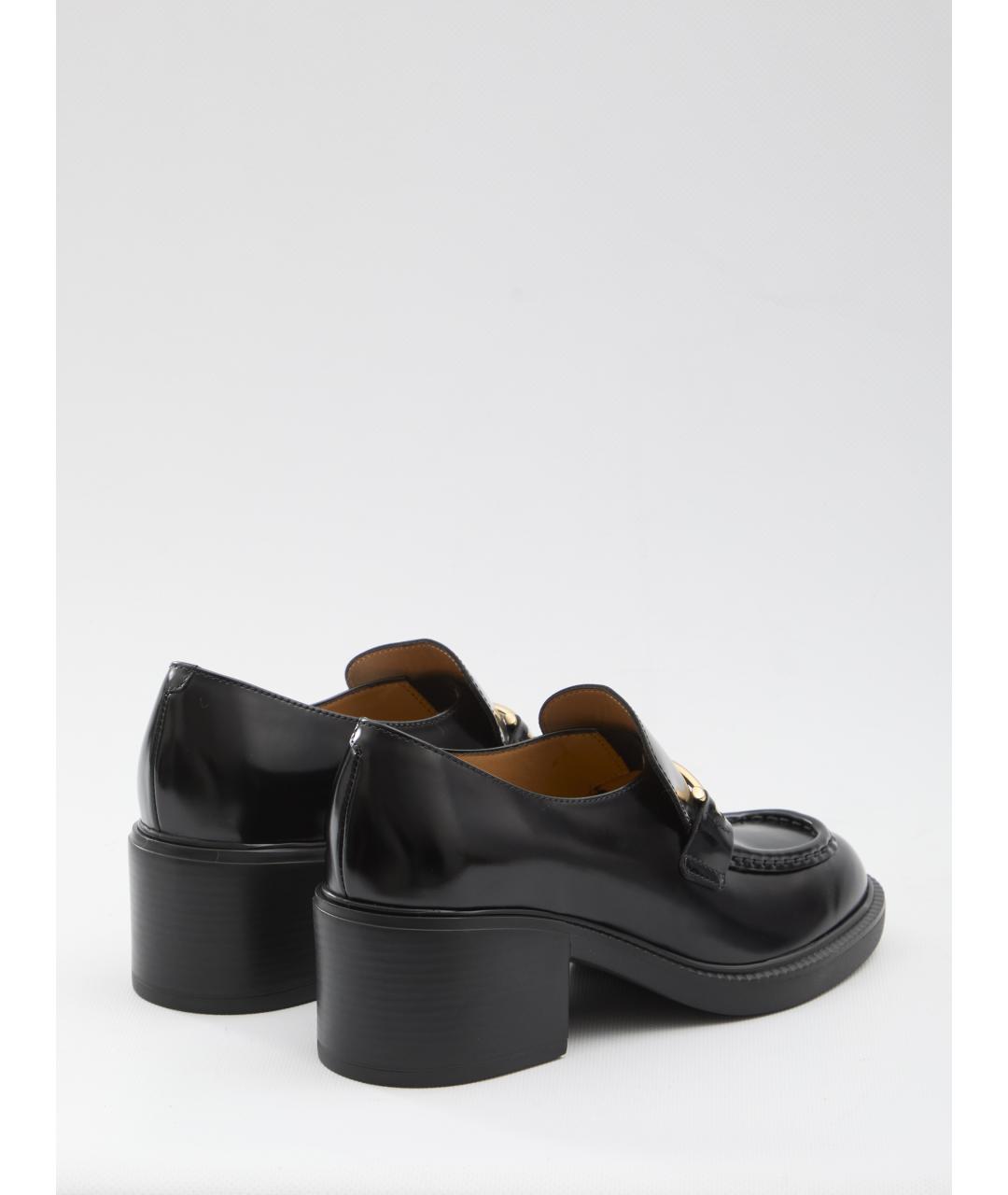 TOD'S Черные кожаные лоферы, фото 2