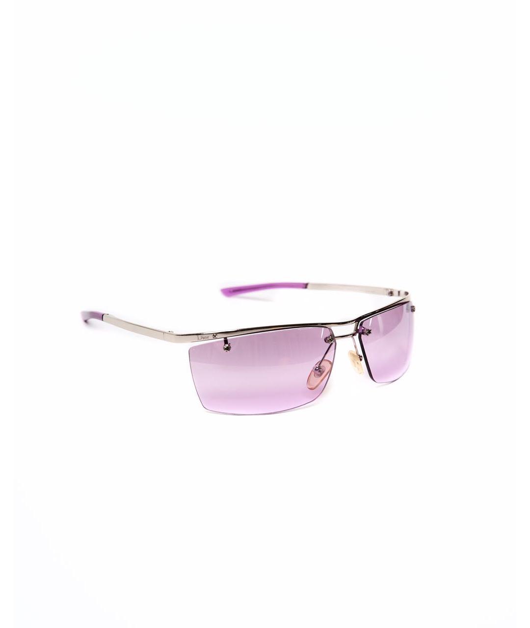 CHRISTIAN DIOR Фиолетовые металлические солнцезащитные очки, фото 2