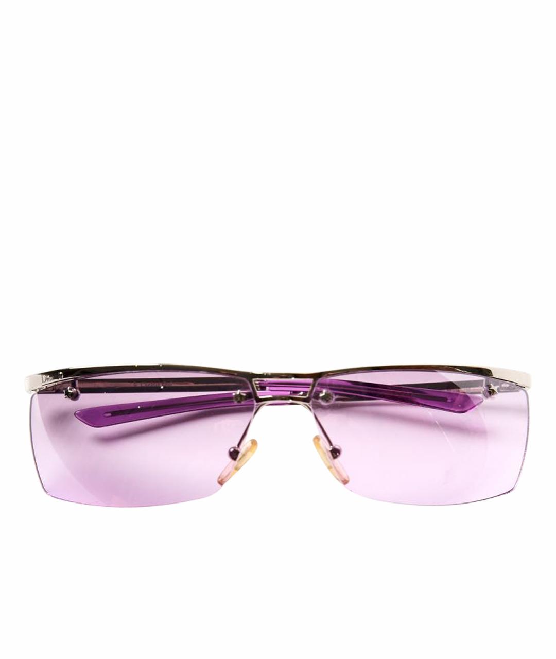 CHRISTIAN DIOR Фиолетовые металлические солнцезащитные очки, фото 1