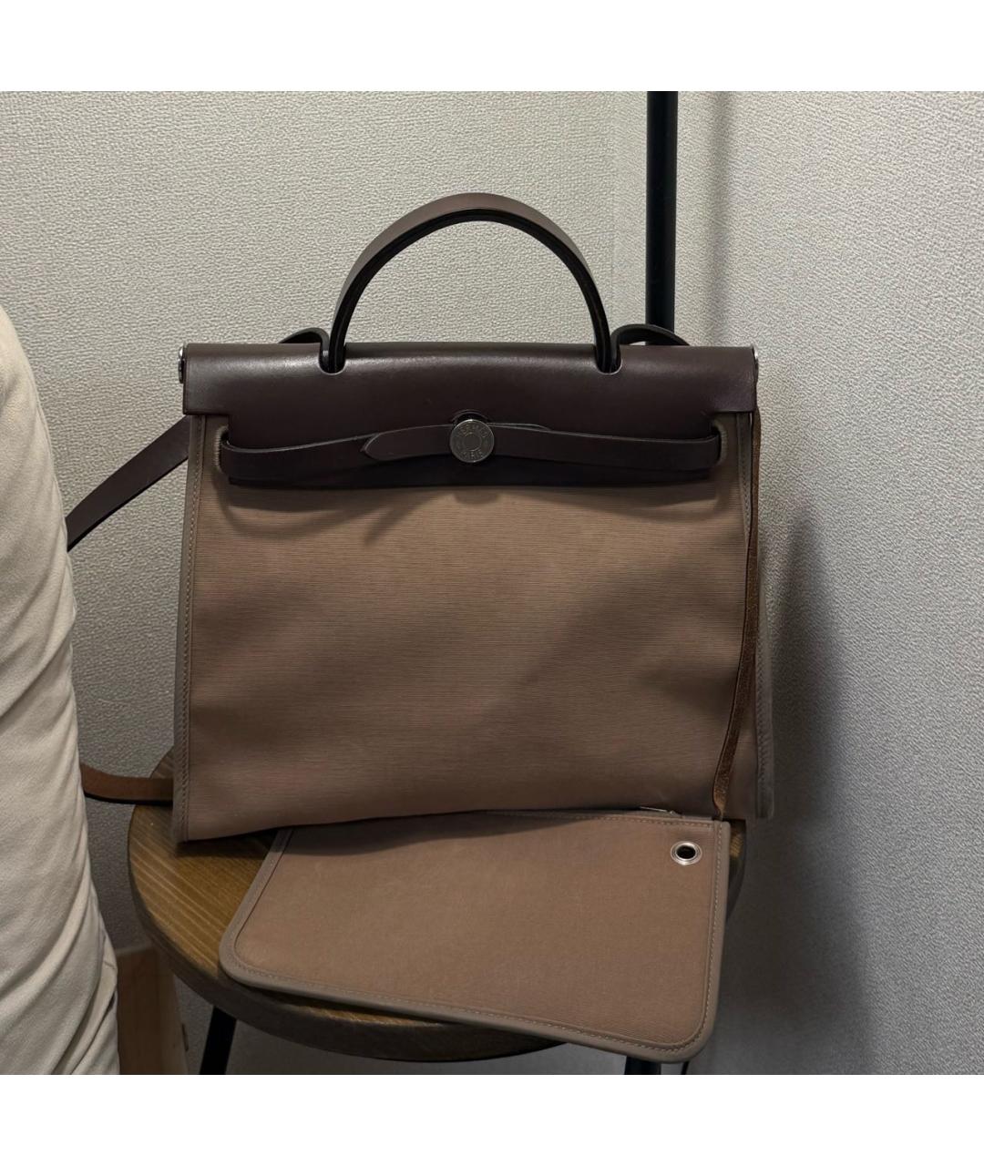 HERMES Коричневая кожаная сумка через плечо, фото 2
