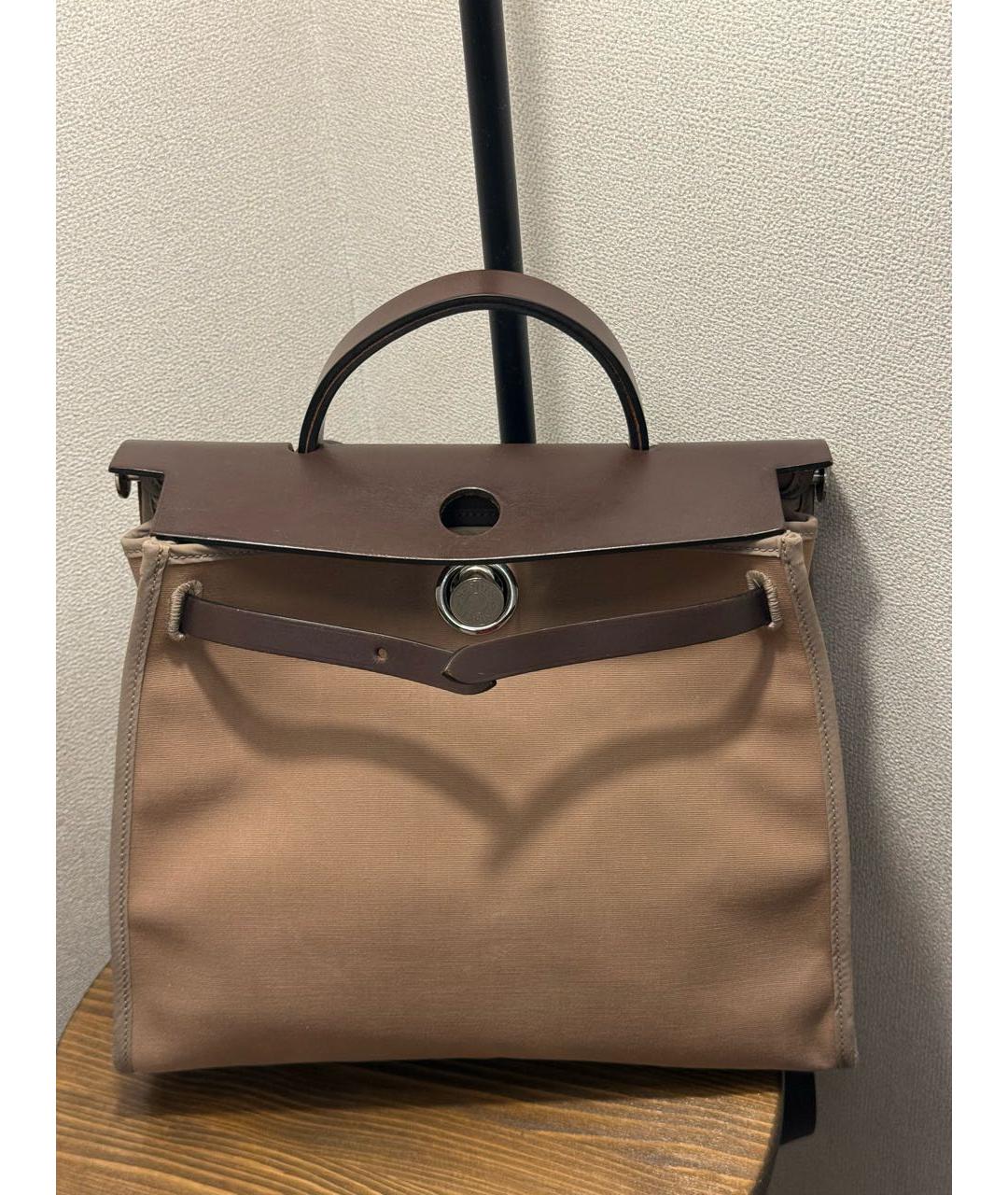 HERMES Коричневая кожаная сумка через плечо, фото 3