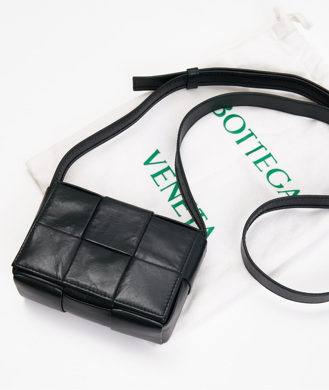 BOTTEGA VENETA Зеленая кожаная сумка через плечо, фото 6