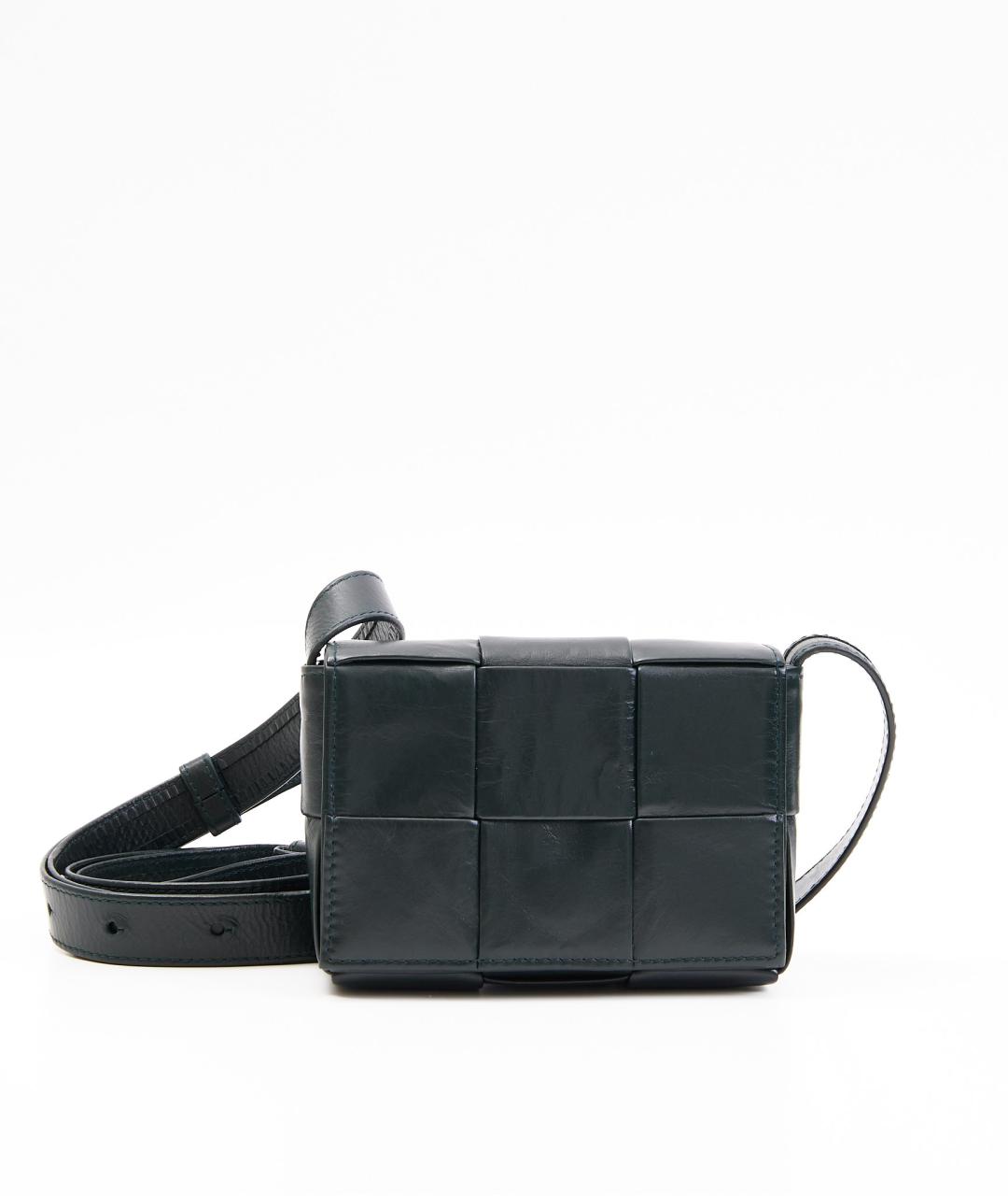 BOTTEGA VENETA Зеленая кожаная сумка через плечо, фото 1