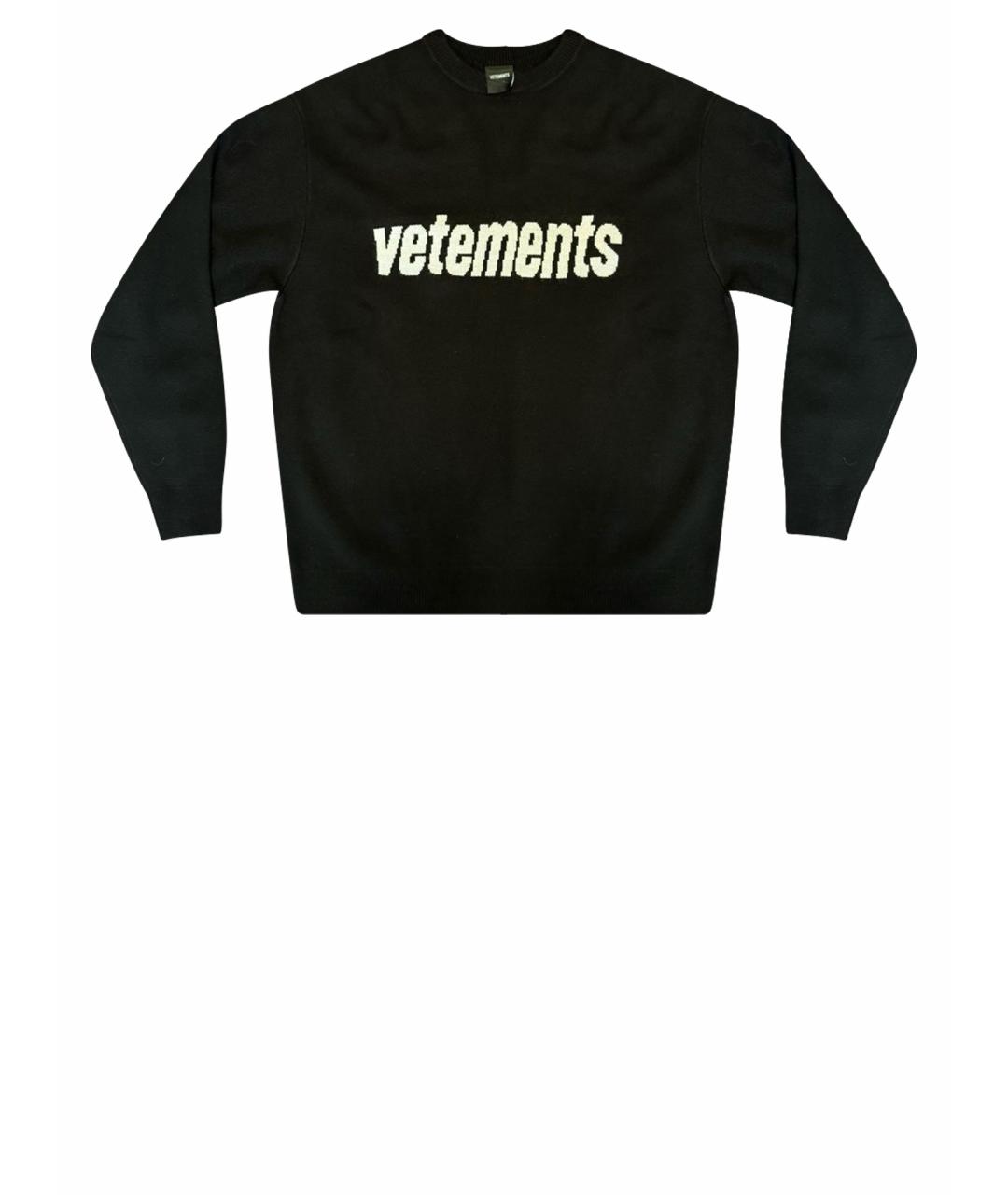 VETEMENTS Черный синтетический джемпер / свитер, фото 1