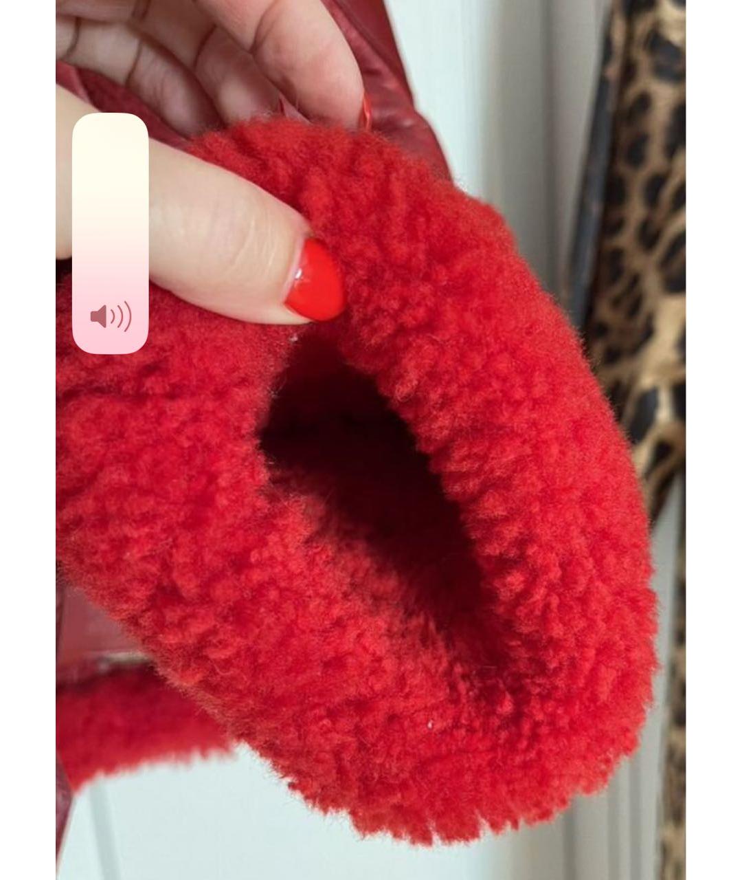 BALENCIAGA Красная кожаная дубленка, фото 7