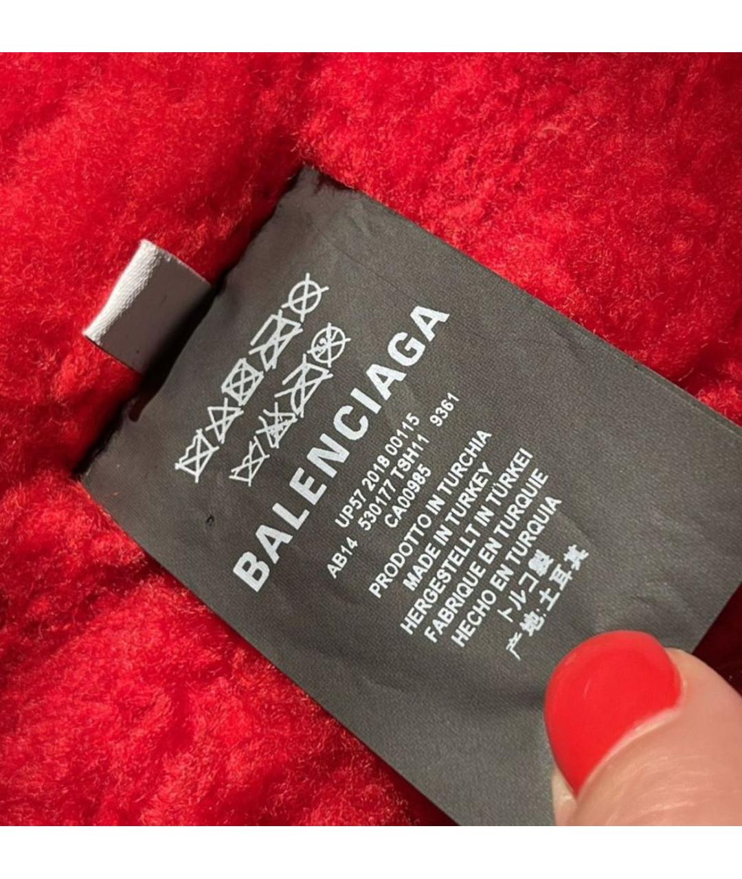 BALENCIAGA Красная кожаная дубленка, фото 6