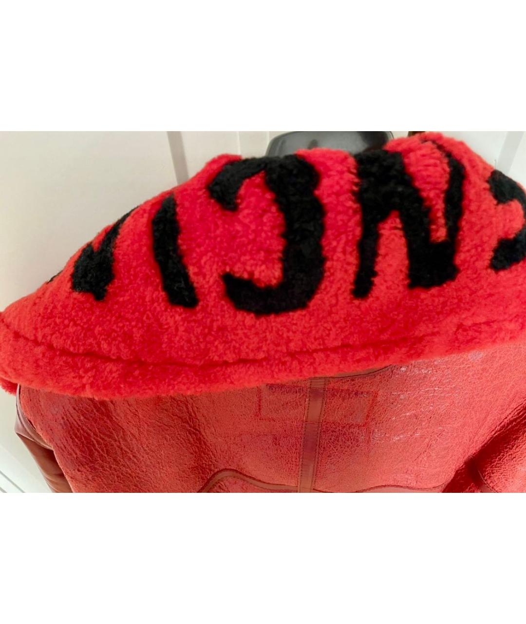 BALENCIAGA Красная кожаная дубленка, фото 2