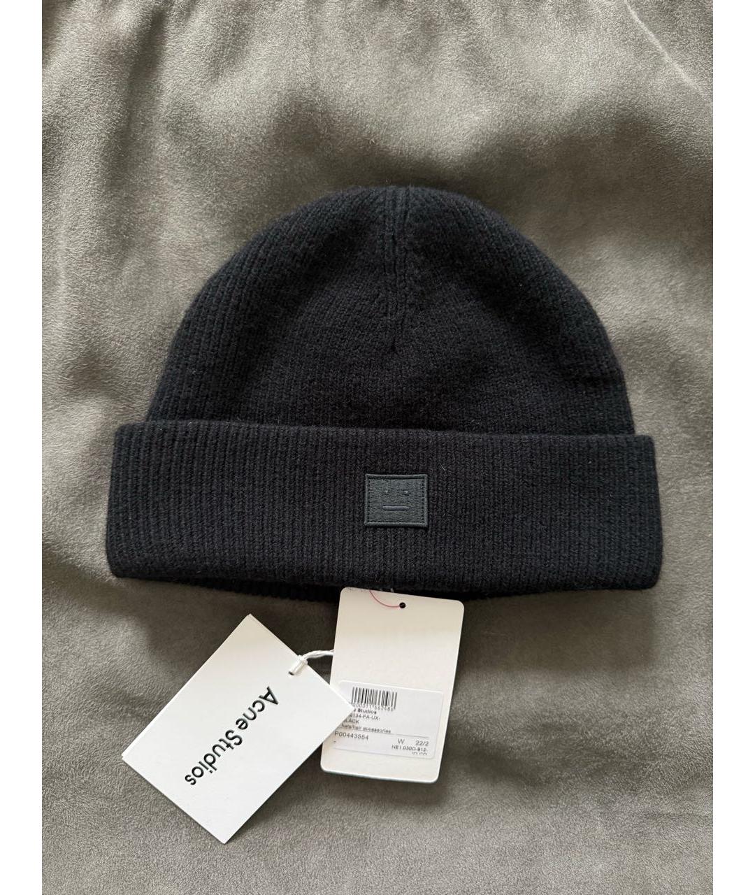 ACNE STUDIOS Черная шерстяная шапка, фото 3