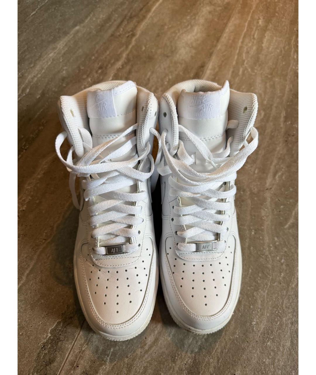 NIKE Белые кожаные кроссовки, фото 3