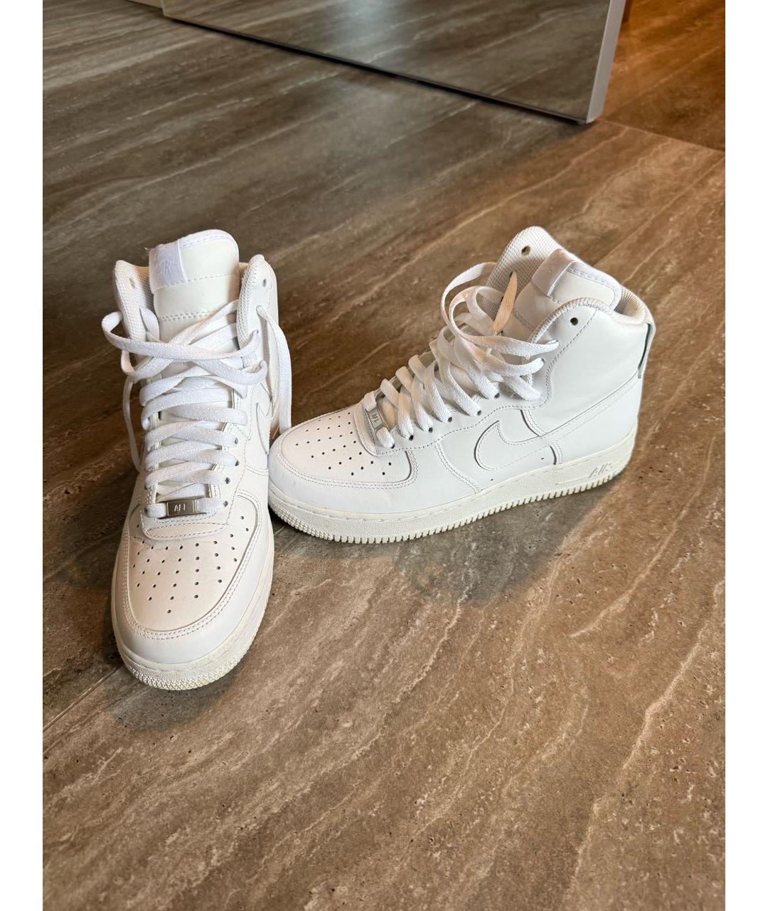 NIKE Белые кожаные кроссовки, фото 2