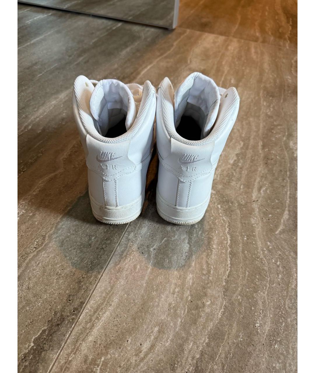 NIKE Белые кожаные кроссовки, фото 4