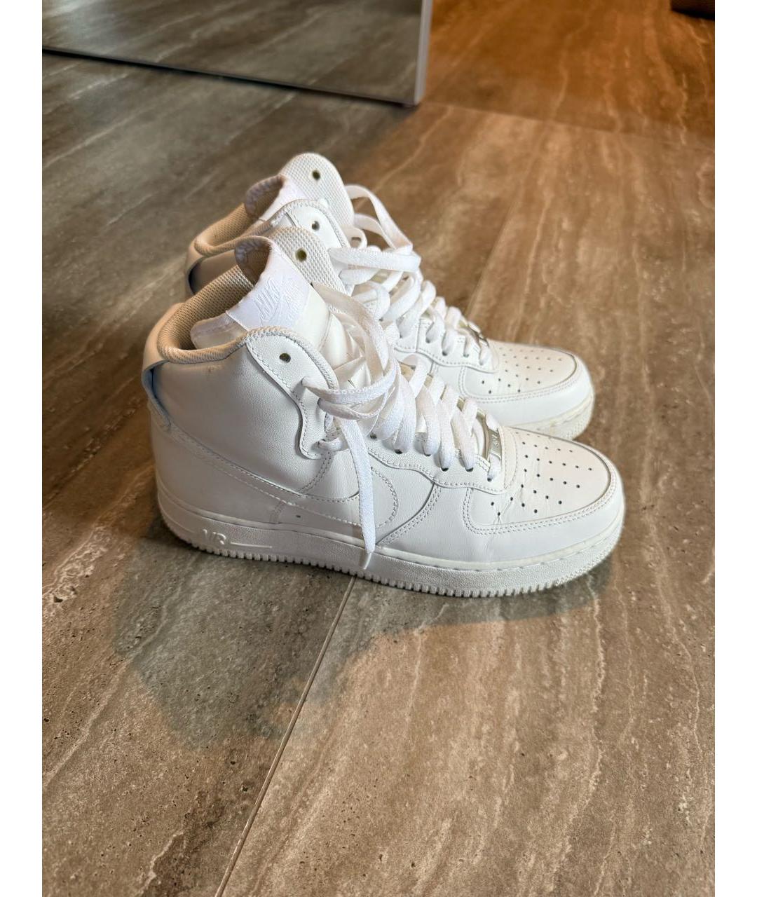 NIKE Белые кожаные кроссовки, фото 5