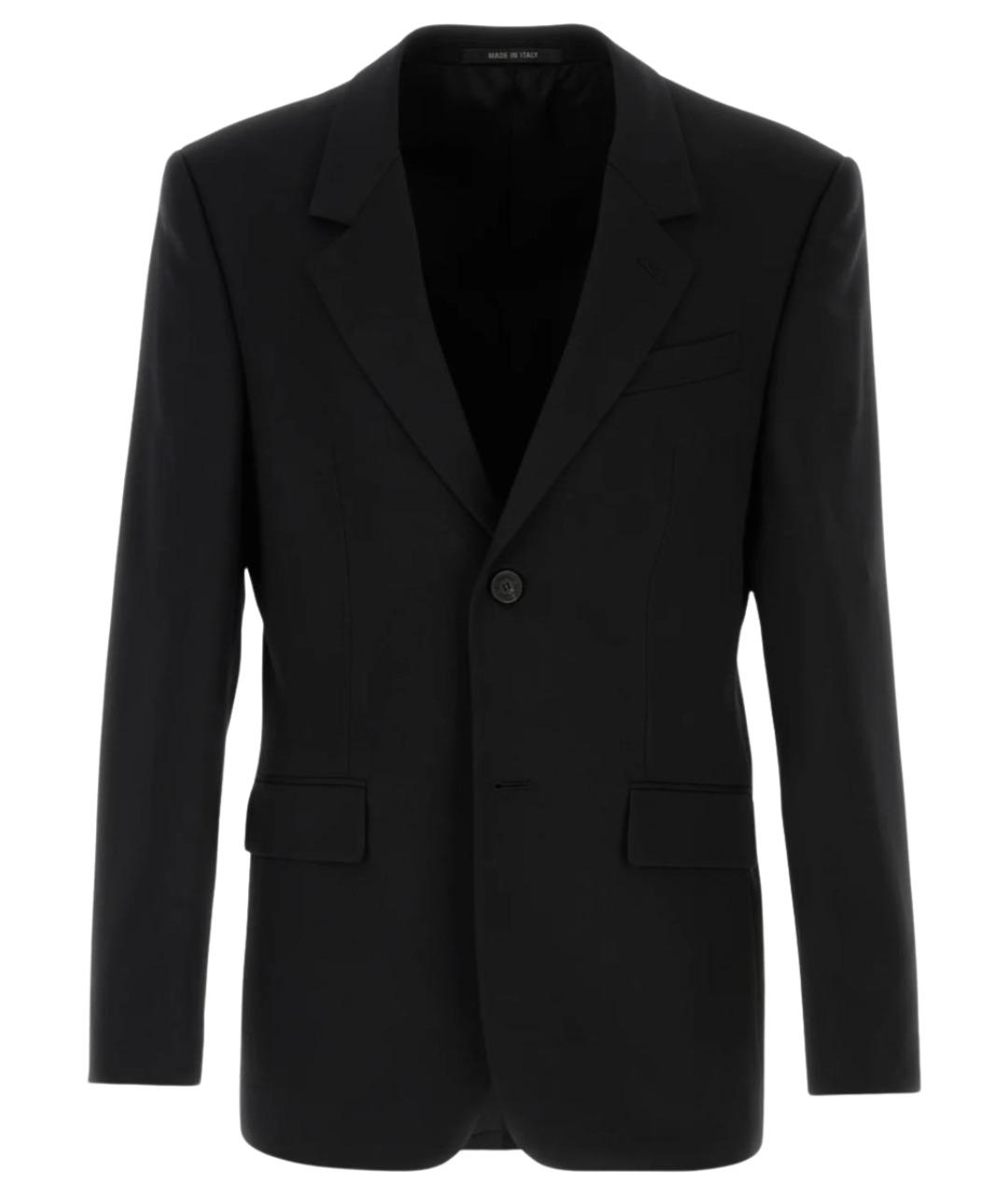 BALENCIAGA Черный шерстяной пиджак, фото 1