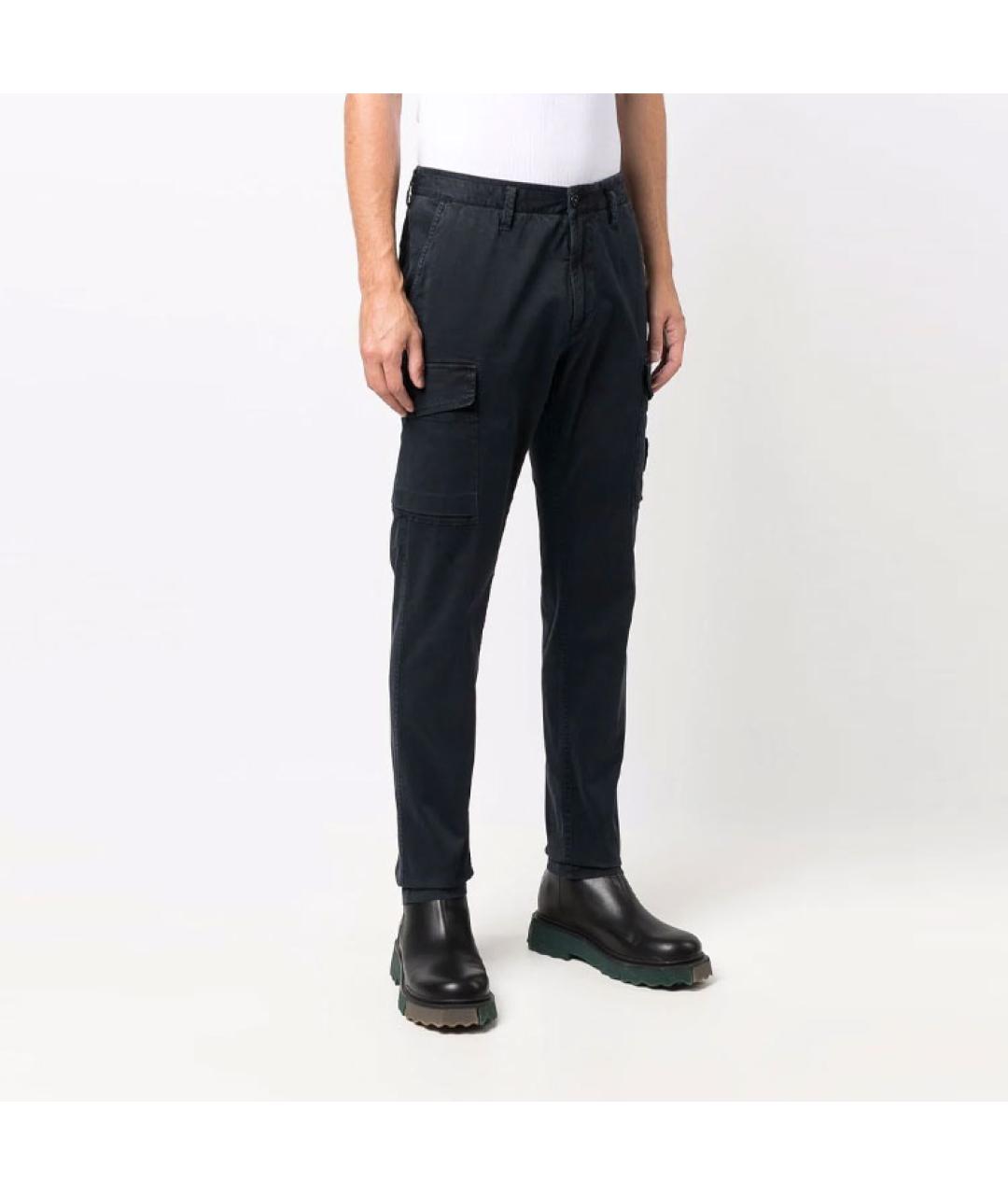 STONE ISLAND Синие брюки чинос, фото 4