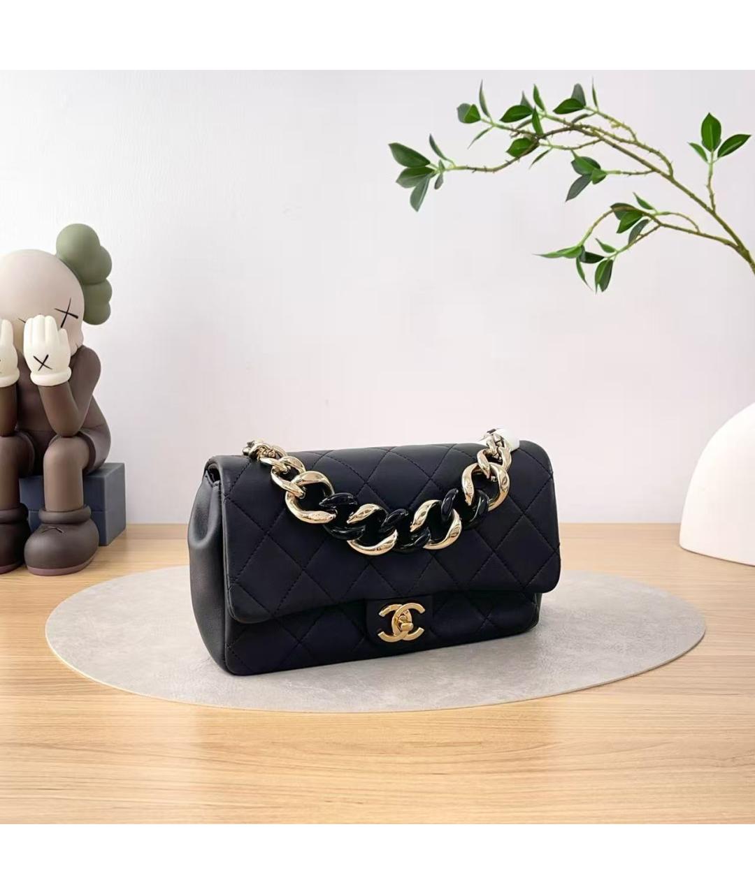 CHANEL Черная сумка через плечо, фото 4