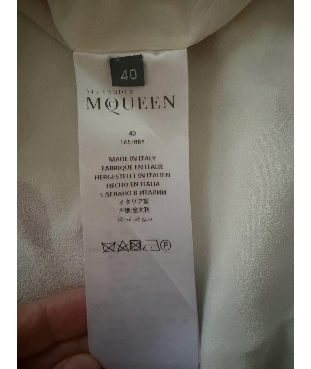 ALEXANDER MCQUEEN Мульти шелковое коктейльное платье, фото 4
